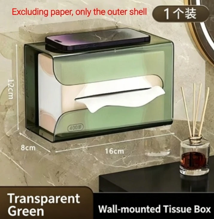 Toilet Tissue Box Wall Mounted Non Perforated Dressing Table Drawer Box Multifunctional Face Towel Paper Storage Box