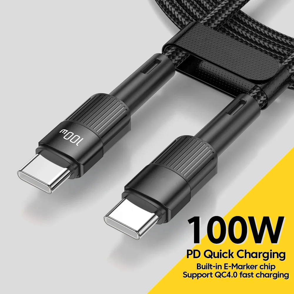 

Новый кабель USB C-Type C PD100W 60W для быстрой зарядки, USB-C зарядное устройство, шнур для передачи данных для Macbook, Samsung, Xiaomi, кабель Type-C, 3 м