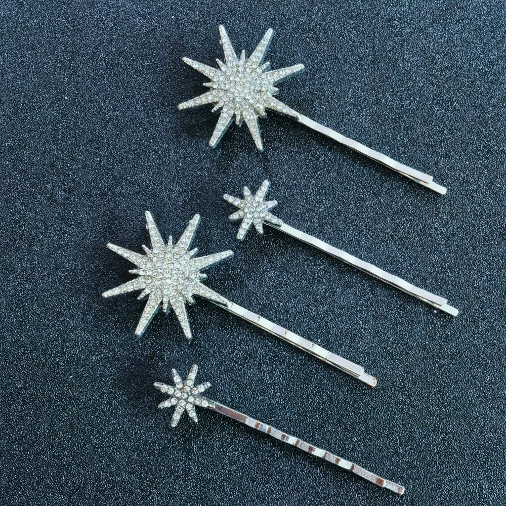 3/4-teiliges Set Kristall-Stern-Haarnadeln für Frauen und Mädchen, Metall-Haarspangen, Luxus-Haarnadeln für Damen, Hochzeits- und Braut-Haaraccessoires – Detail 27