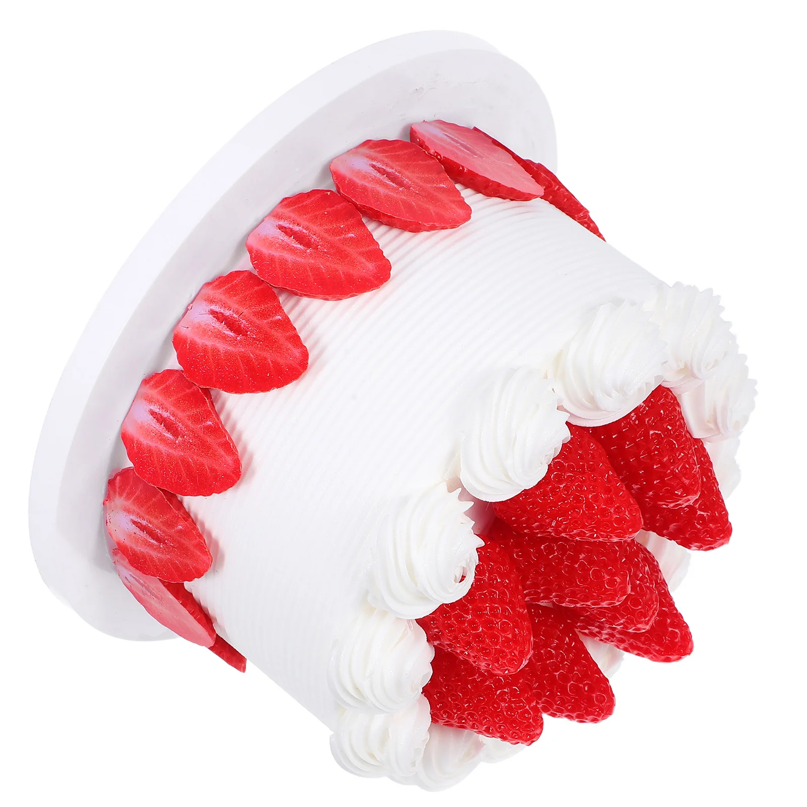 

Simulation Cake Artificial Birthday Cake Prop 6-Inch Realistic Display Fake Food Dessert Play Food for Photoshoot Bakery Window