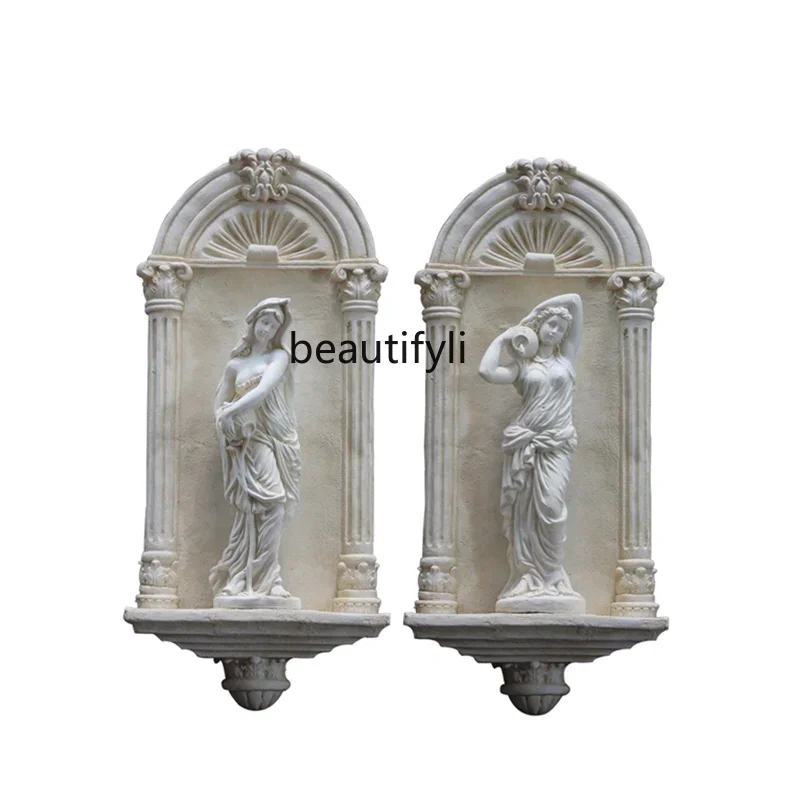 European-style wall decoration handmade wall decoration wall hanging arch figure relief porch retro pendant craftsmanship