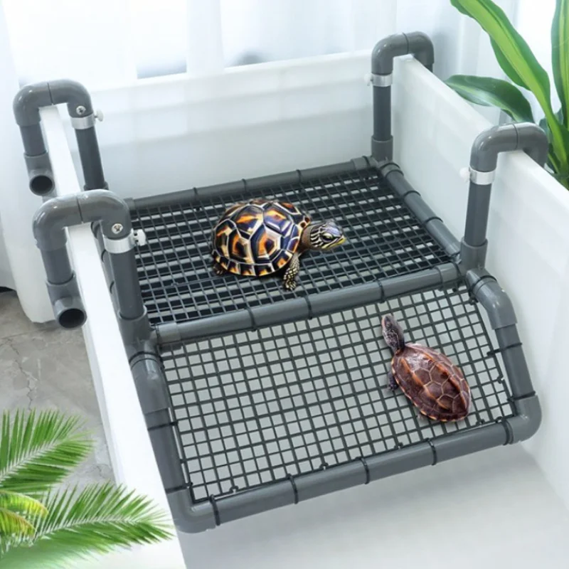 Hanging Turtle Drying Platform Scalable Hook Turtles Terrarium Basking Platforms Adjustable Turtle Climb Ladder Habitat Decor