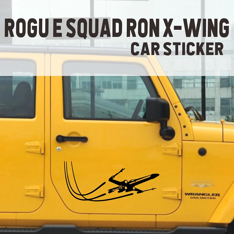 

2Pcs ROGU E SQUAD RON X-WING Stripes Car Sticker Decal for Door Bodyside Auto Vehicle Vinyl Decor