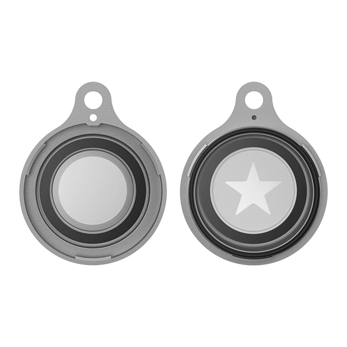 Aluminum Metal Protector Cover for Airtags IPX8 Waterproof Keychain Locator Case for Wallet Luggage Cat Dog Pets Easy To Install