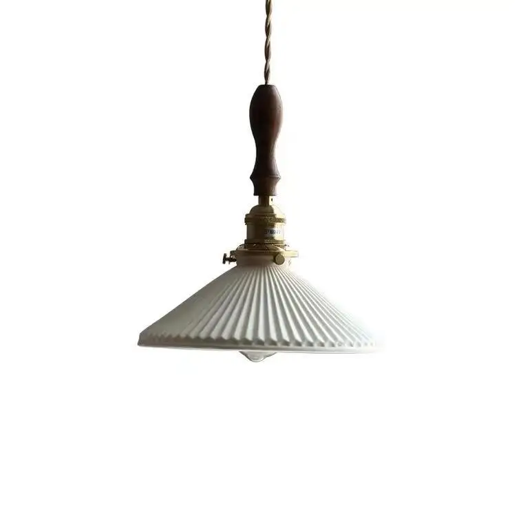 

Japanese ins brass ceramic chandelier, modern bedroom bedside restaurant bar walkway brass wall lamp
