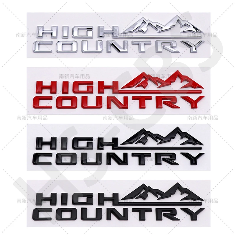 Image of ABS High Country Emblem Hinten Stamm Logo High Country Abzeichen Auto Körper Aufkleber Auto Kotflügel Aufkleber Styling Zubehör