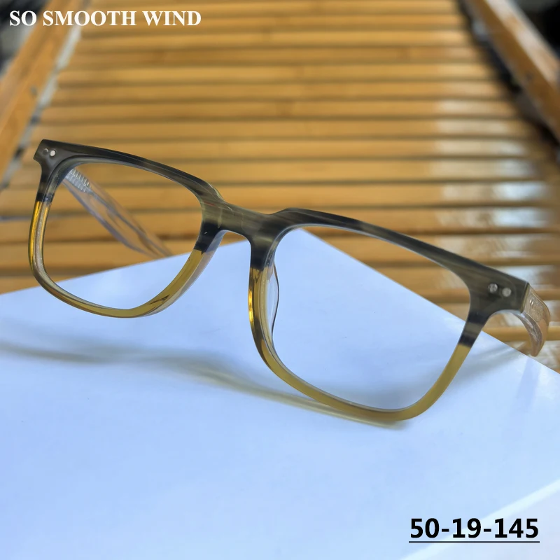 Vintage Square Glasses Frame Pure Handmade Men Women Acetate Eyeglasses Eyewear Spectacle Frames Fashion Trendy Frames OV5419