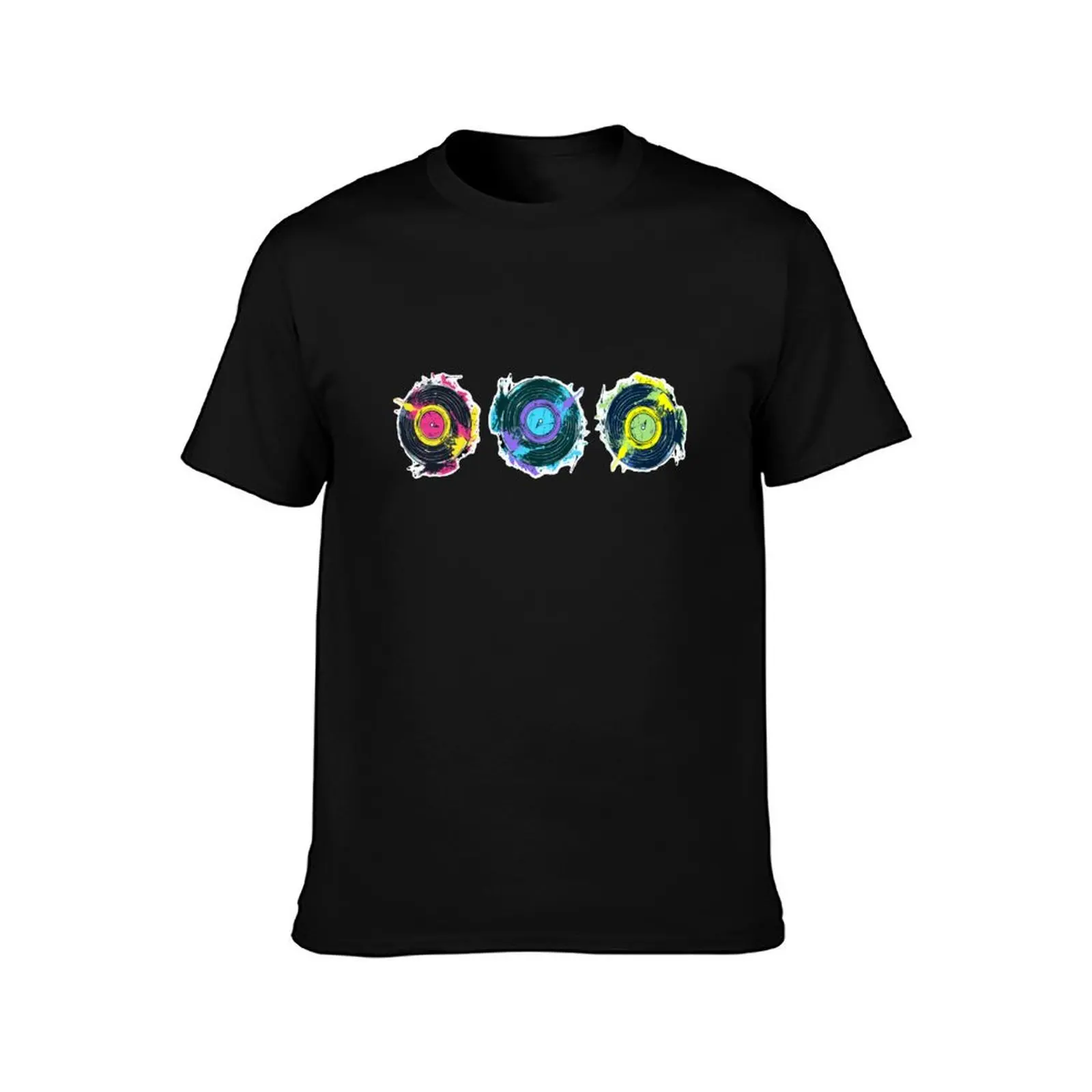 Vinyl Splatter Trio T-Shirt t shirt for man man t shirt cotton high quality funny t shirts cotton T-Shirt