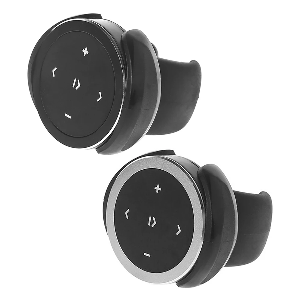 Music Player Controller Car Steering Wheel Music Play Remote Control Bluetooth-compatible with Bracket for IOS Android Phone