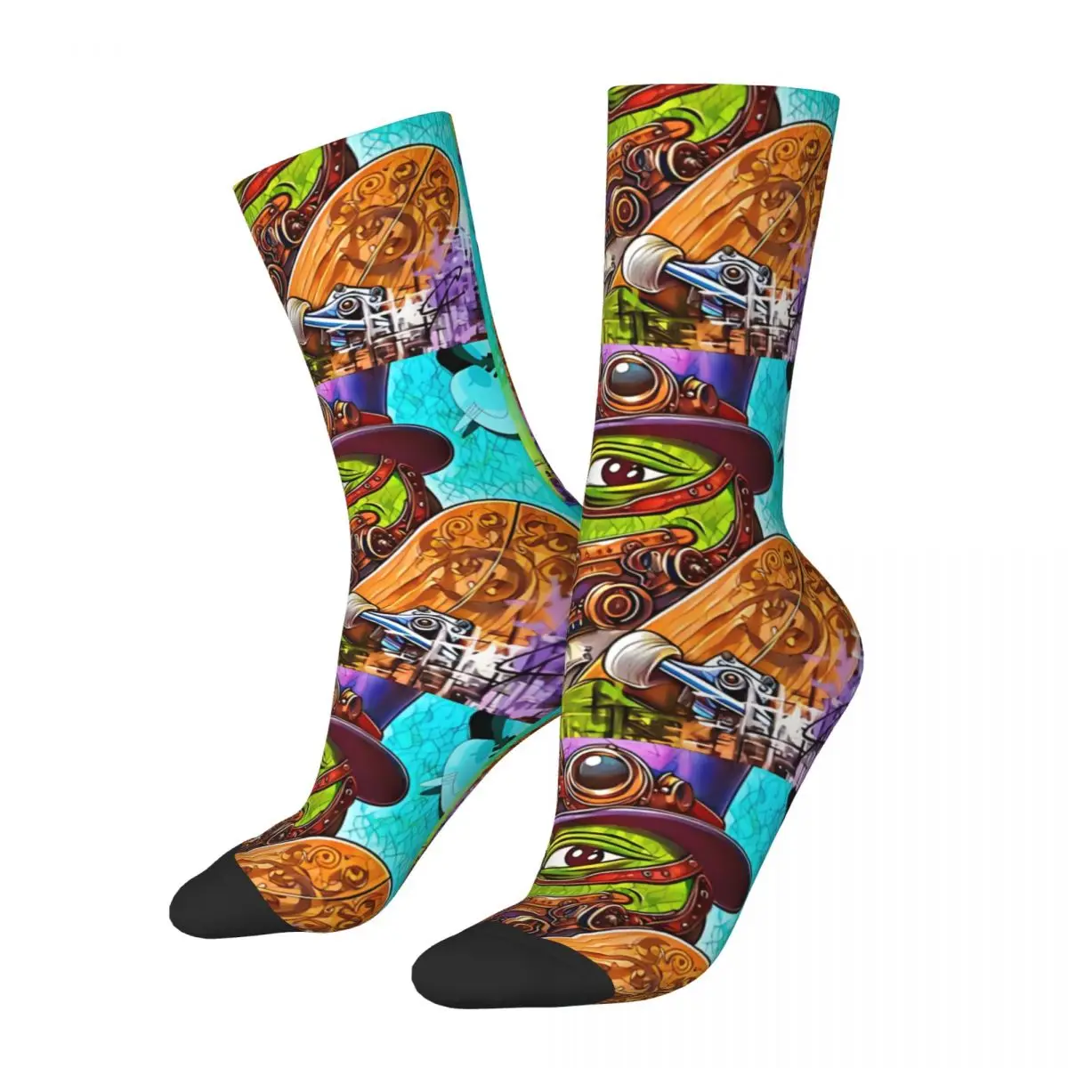 

Steam Punk Sad Frog Socks Shopping 3D Print Boy Girls Mid-calf Sock