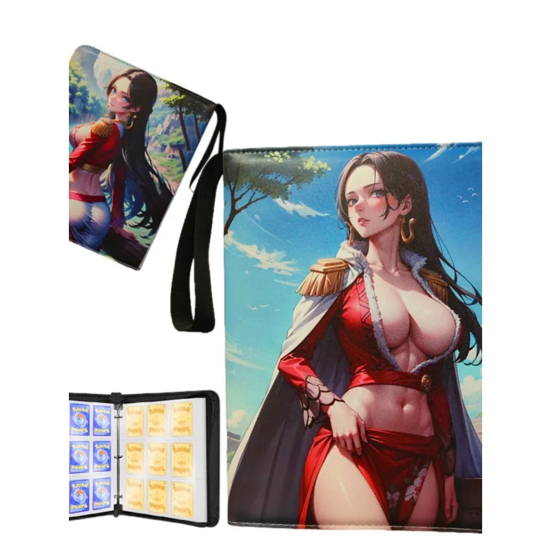 900pcs Card Album Book Anime One Piece Nami Empress Figure Collection Card Zipper Game Cards Binder Holder Kids Toy Gift