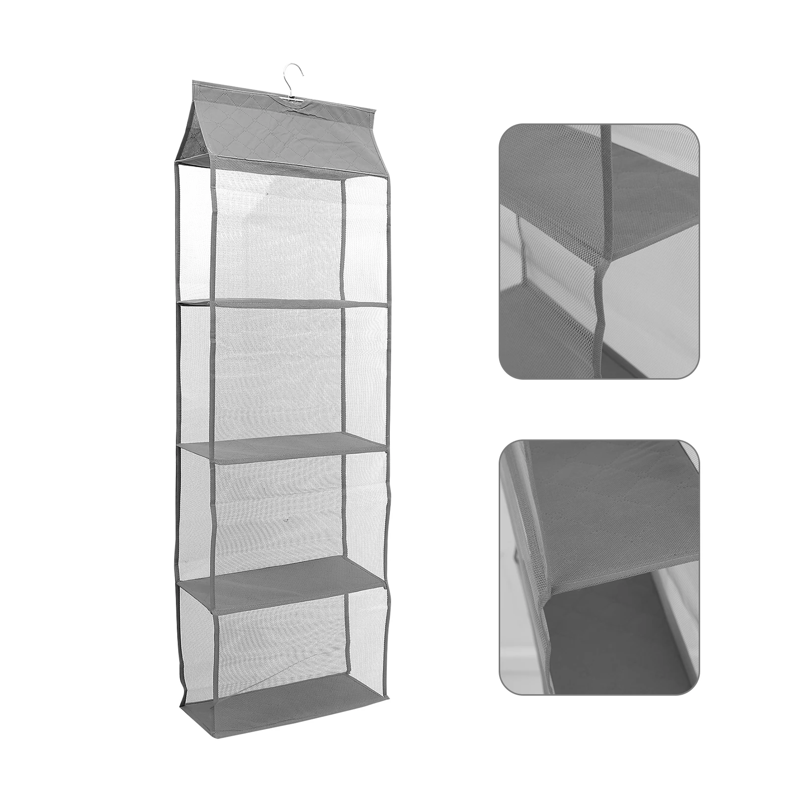 

1pc Sturdy Wall Hanging Storage Organizer Transparent Bag Holder Lightweight Foldable Hanging Container Strong