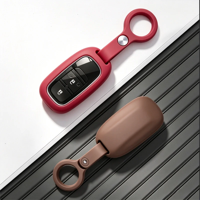 Excellent Silicone Car Key Case Cover Shell for Honda Civic Vezel HRV CRVAccord 2022 2023 2024 Sport Pilot Car Accessories