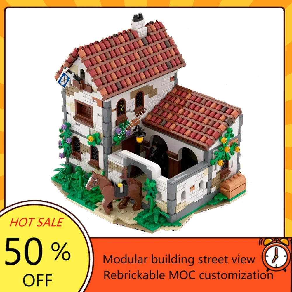 

1521PCS Customized MOC Pirate Barracuda Bay Empire Stables Model Custom Puzzles Technology DIY Assembly Xmas Kids Toys Gifts