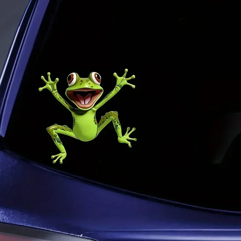

1 шт., забавная автомобильная наклейка с зеленой лягушкой для ноутбука, бутылки с водой, телефона, автомобиля, грузовика, фургона, мотоцикла, автомобиля, краски для окна