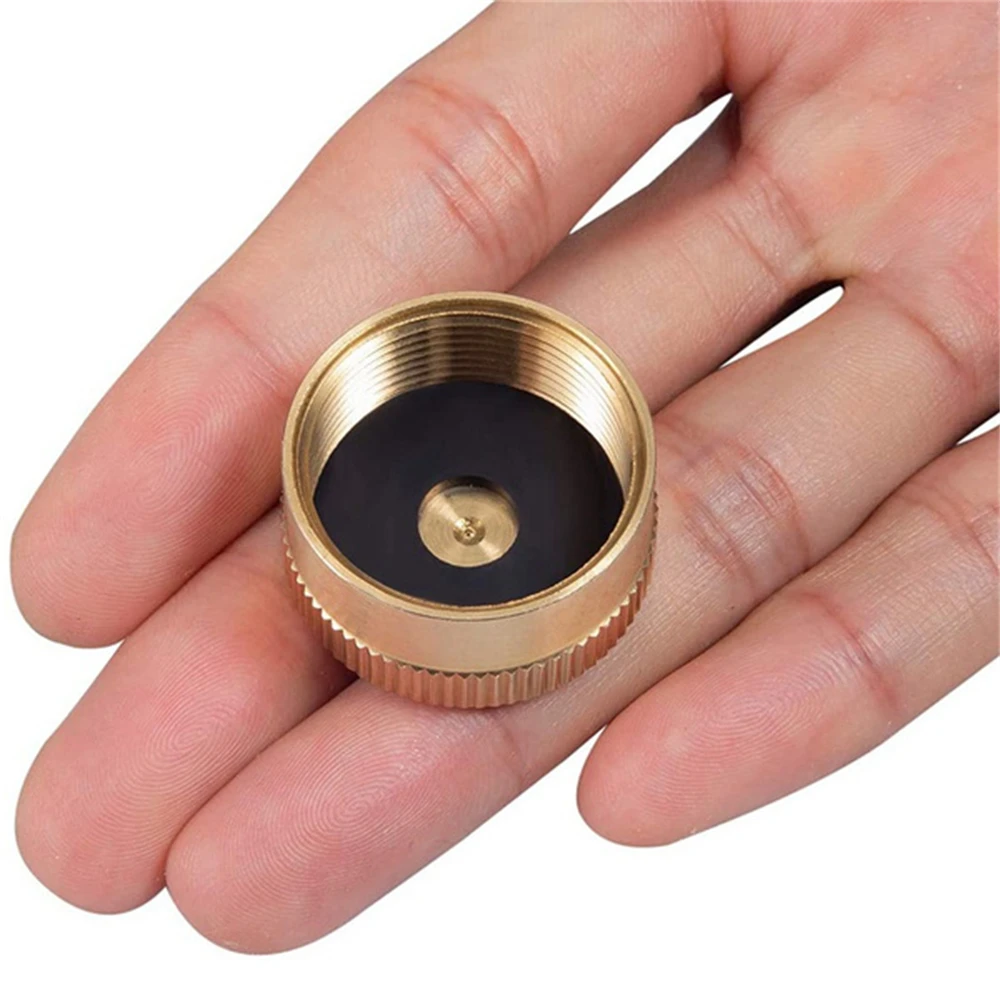 

1LB Portable Solid Gas Bottle Cylinder Protective Cylinder Coupler Sealed Cap Propane Tank Cap Refill Adpater Protector Caps