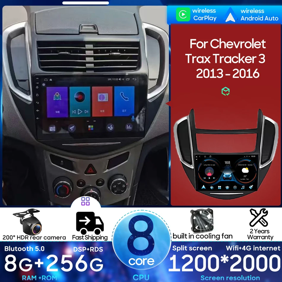 

Android 15 Car Multimedia Player For Chevrolet Trax Tracker 3 2013 - 2016 Head Unit GPS Navigation Radio Video Wireless CarPlay