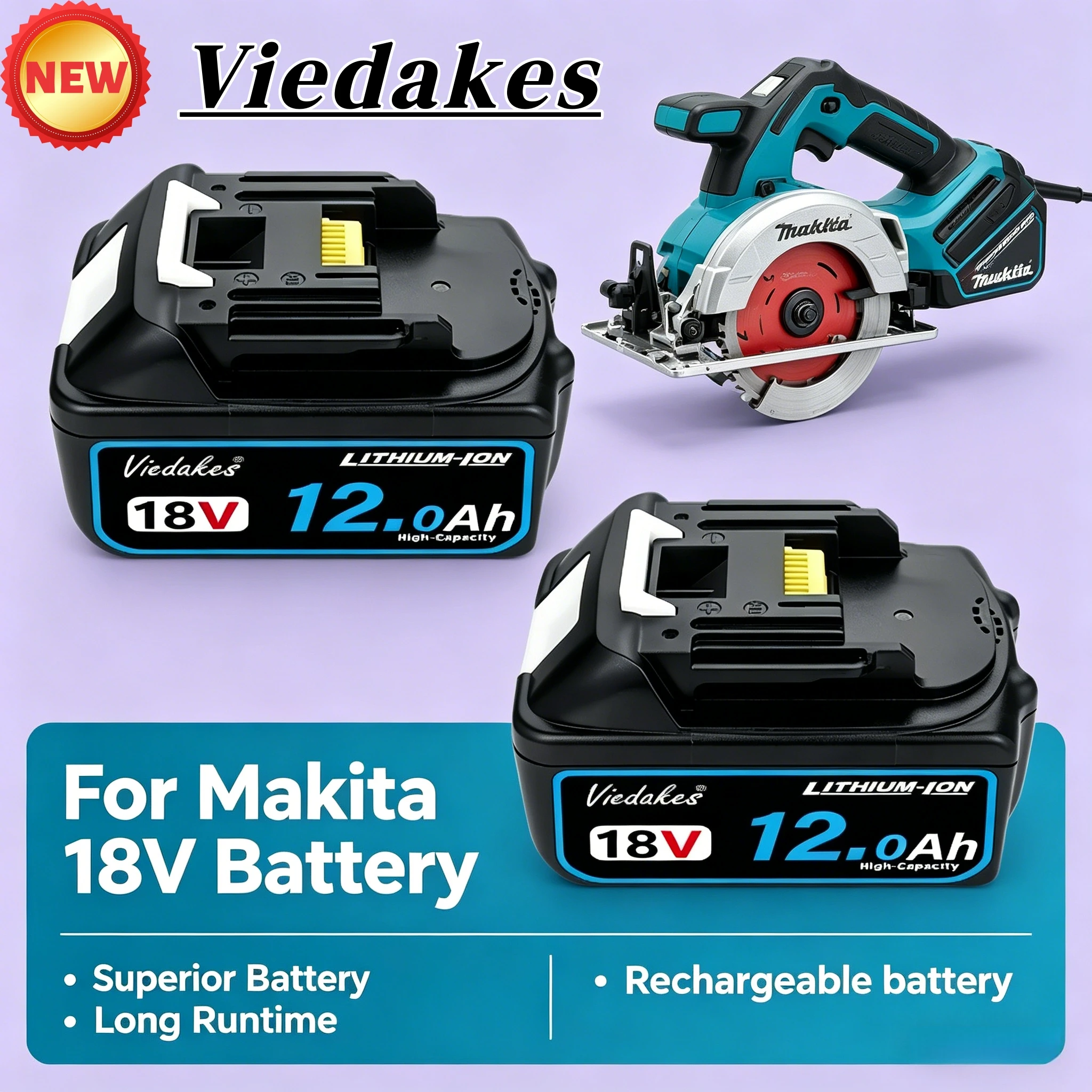 Genuine FOR Makita battery, 12.0Ah Makita 18v tool battery, for Makita Drill DTW700 DDF487 DTD173 DGA404 DJV182 HR140Z DHP489️