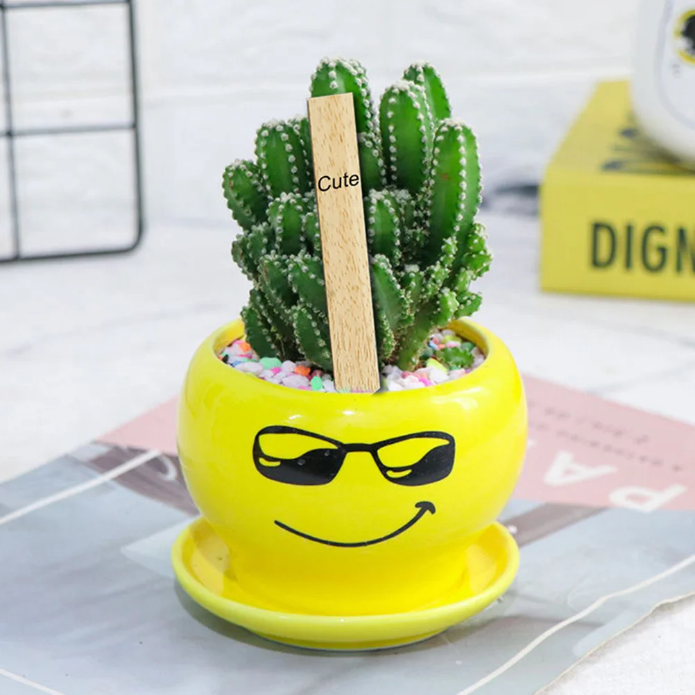 

50Pcs Garden Signs Wooden Plant Labels Reusable Natural Wood Decorative Garden Tags for Courtyard Succulent Display Flower Shops