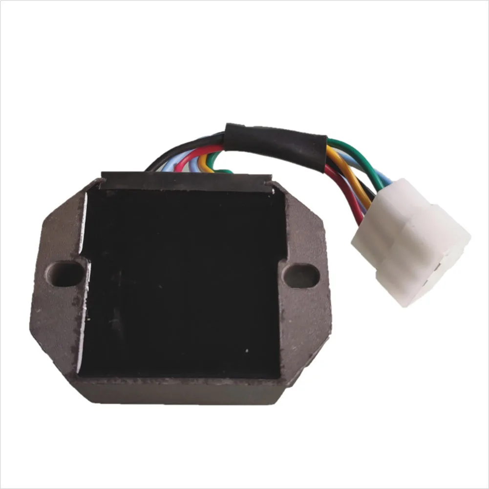 15351-64600 Voltage Regulator Rectifier Motorcycle Ignition for Kubota & Grasshopper RS5101 RS5155 6 Wire Metal Black DC 12V