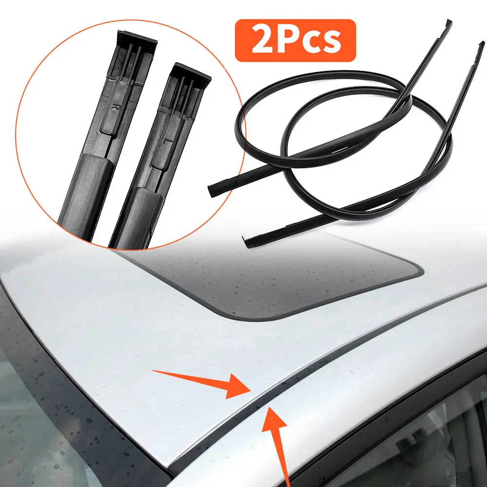 2 Pcs Roof Rubber Strip for Toyota Corolla 134CM 2004-2007 Protector Weatherstrip Waterproof Rain Seal 75555-12120