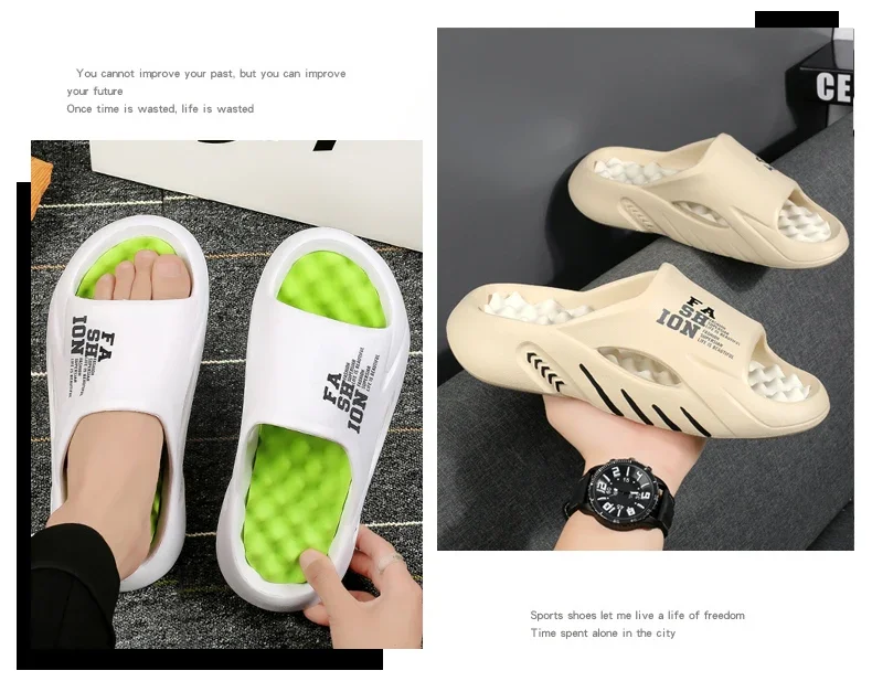 Sommer Herren Massage-Slipper Indoor Outdoor Sandalen Strand Freizeitschuhe Weiche Sohle Slides Herren Flip-Flops Herrensandalen Große Größe 47 – Detail 8