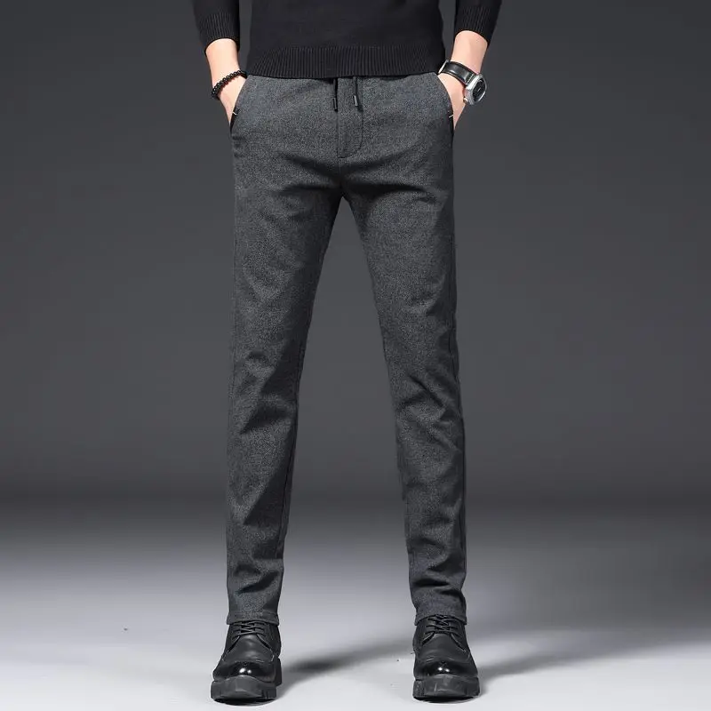 

Men Classic Smart Casual Sports Suit Pants Male Business Straight Blazer Pants Versatile Slim Fit Black Blue GRAY Trousers