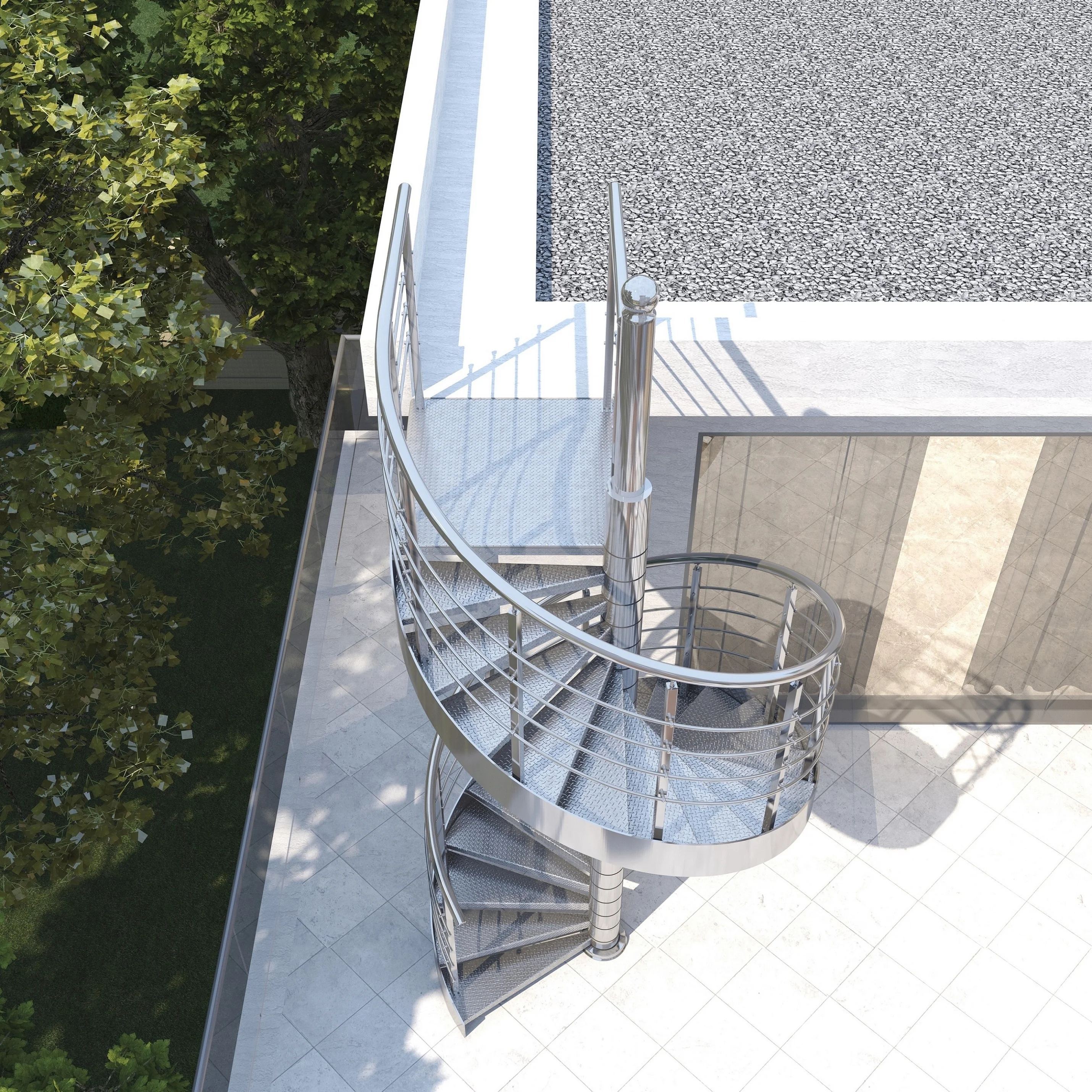 Personalizzazione Scale in alluminio Scala moderna Scala a spirale Kit per interni Scale per esterni Scale di seconda mano Scala per esterni