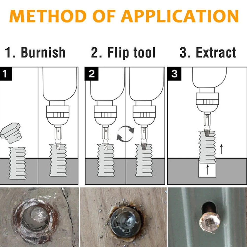 2 pz #0 trapano a doppio lato estrattore di viti danneggiate rimozione vivavoce Kit di strumenti per la rimozione del perno del bullone rotto