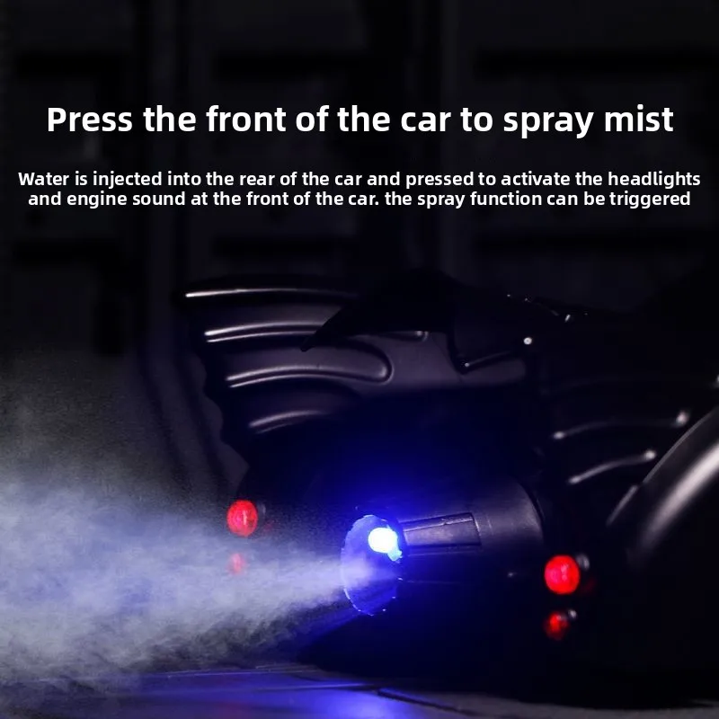 รถแบทโมบิล ปี 1989 รุ่นจำลองโลหะหล่อขึ้นรูป ขนาด 1:24 - มีไฟและเสียง ของเล่นรถสปอร์ตสุดเท่ ของขวัญสำหรับเด็กผู้ชาย