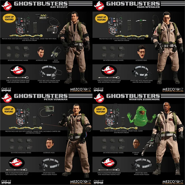 100% In Stock Original Mezco Toyz ONE:12 Collective Ghostbusters Deluxe Box  Set Ray Egon Peter Winston Action Figures Model Toys - AliExpress