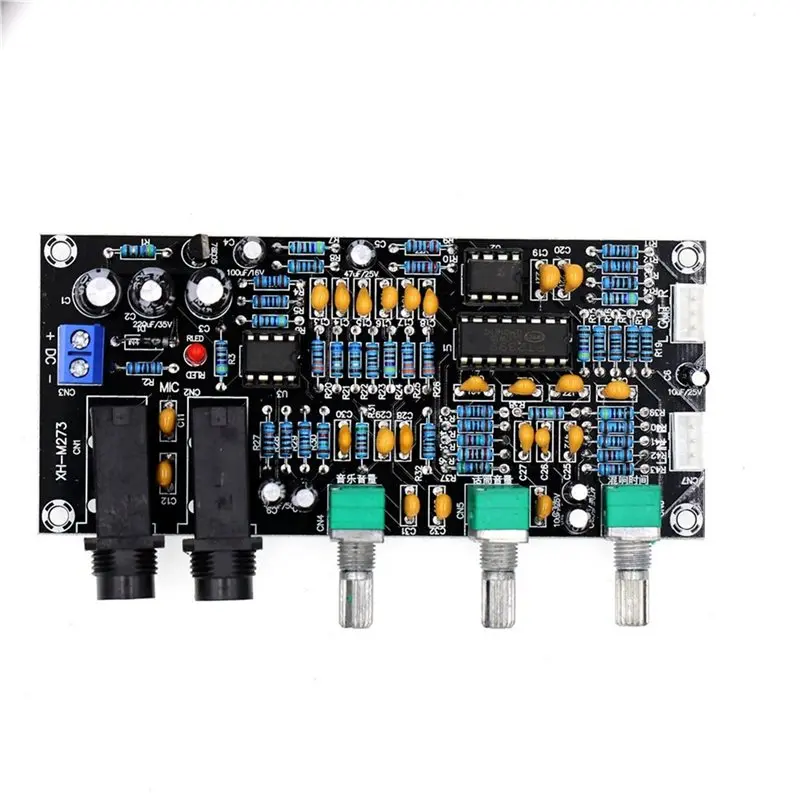 A42T-XH-M273 Digital Preamplifier Board DC 12-24V Microphone Amplifier Karaoke Reverberation Microphone Control view 2