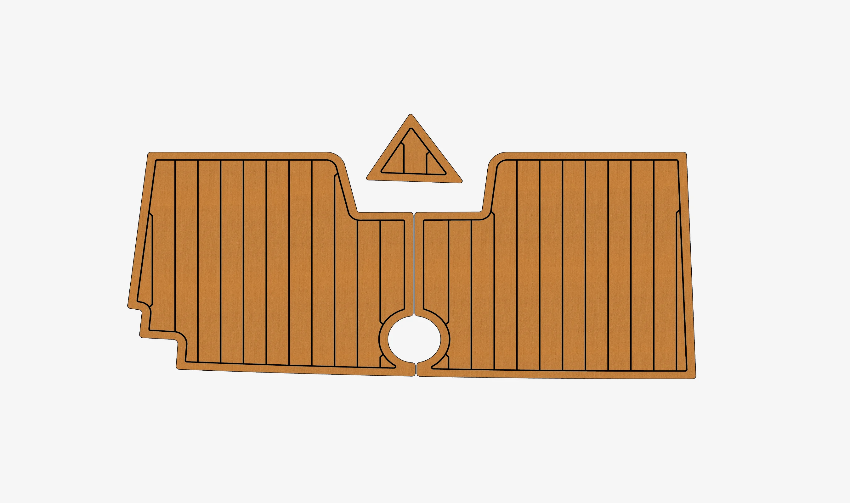 Marine Faux Teak EVA Non-Slip Mat - 2001 Ranger R83 Self-Adhesive 1/4