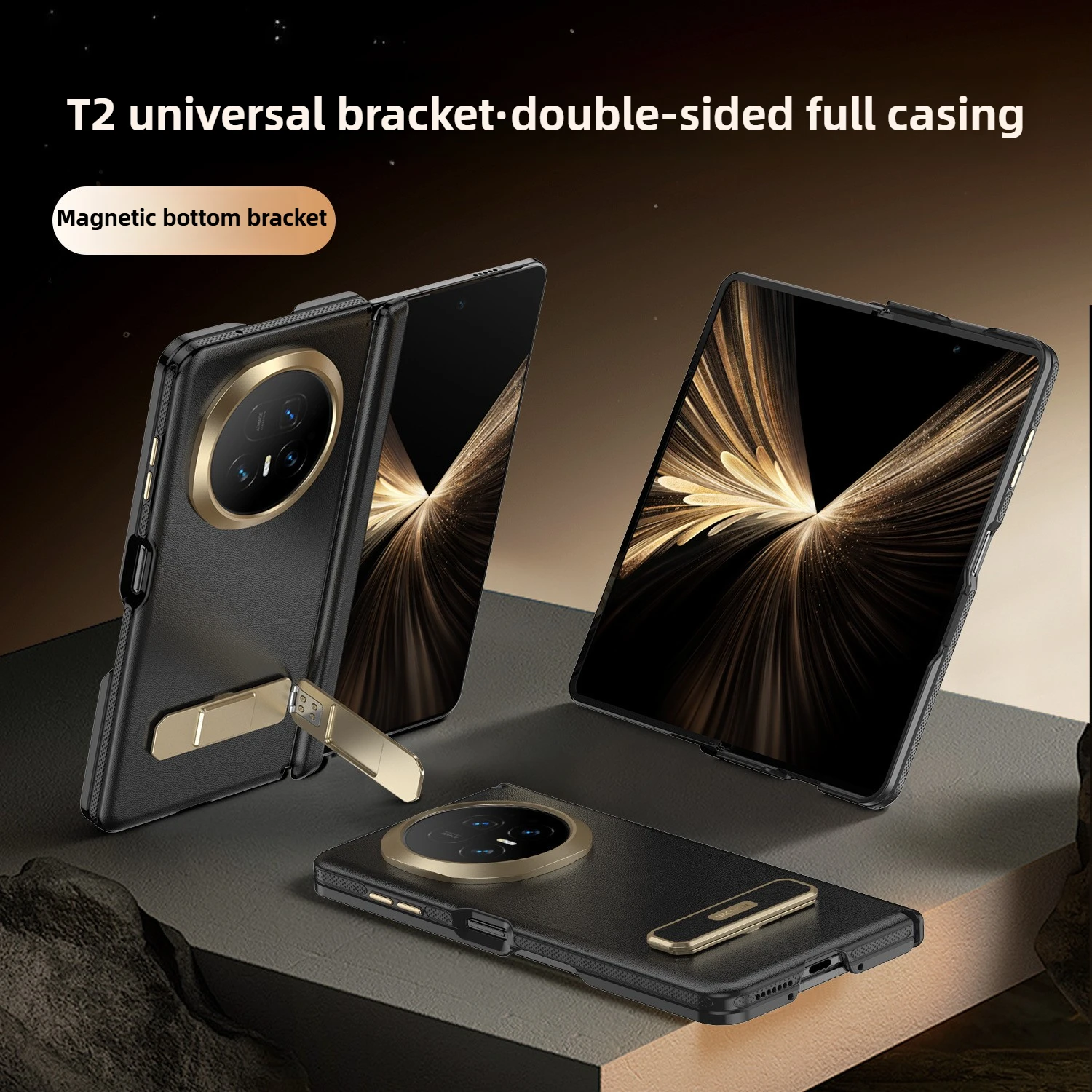 

[[Полноценная боковая пленка коробчатого типа] для Huawei Mate X6, деловой противоударный защитный чехол с кронштейном для Huawei Mate X5