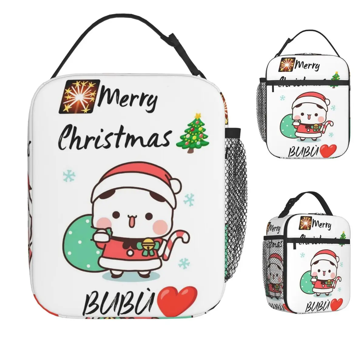 

Bubu And Dudu Merry Christmas Tree Santa Lunch Bag For Unisex Lunch Box Office Cooler Bag Portable Waterproof Tote Food Bags