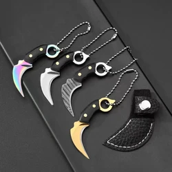 NEW Mini Knife Keychain Pocket Knife Stainless Steel Camping Small Mini Portable Knife Peeler Fixed Blade Multi EDC Tool