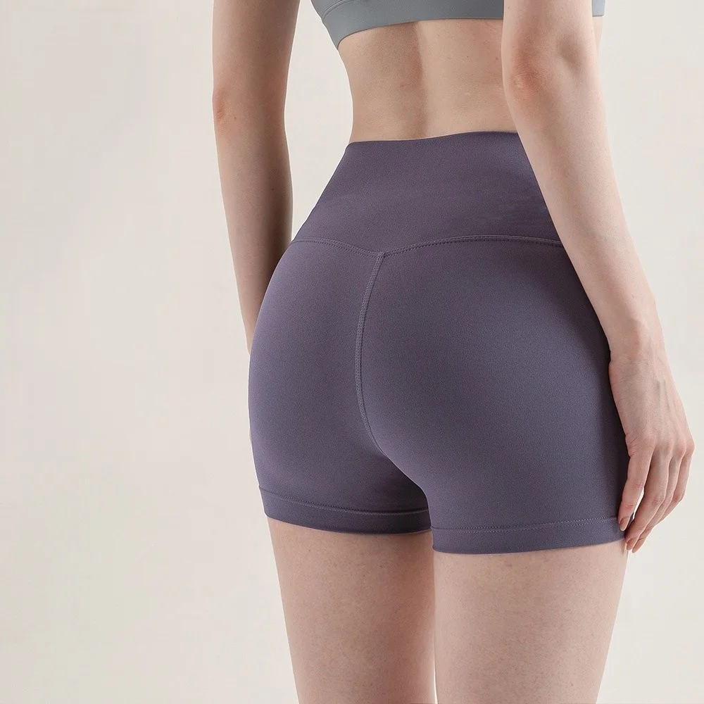 Shorts de Yoga Femininos Bonitos, Detalhes para Academia, Esportivos, Elásticos, Brancos, Secagem Rápida, Básicos para Meninas