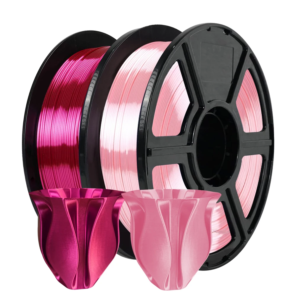 

1,75 мм шелковая роза и шелково-розовая нить для 3D-принтера 250 г, высококачественный материал PLA, гладкая поверхность, без натяжения FDM-фильтра