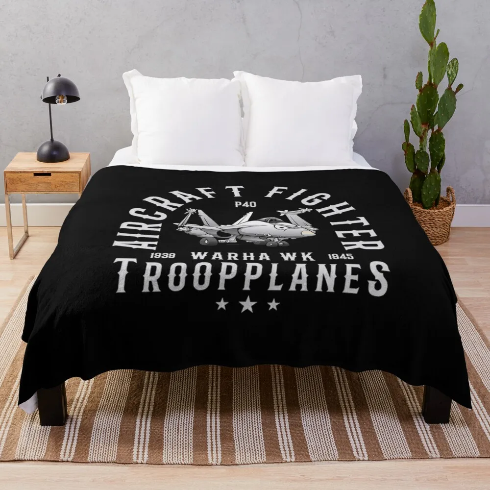 

Aircraft Fighter Troopplanes - Powerful Military Aviation Design Throw Blanket blankets ands Bed covers Furrys Luxury Blankets