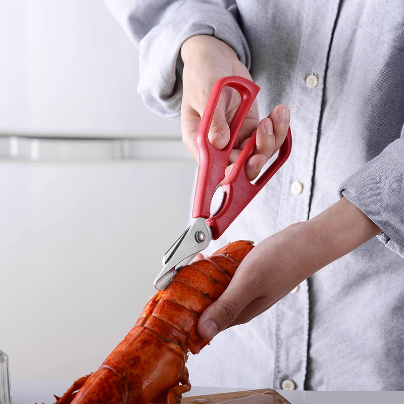 2Cr14 Stainless Steel Multi-Function Detachable Lobster & Crab Scissors - Kitchen Seafood Hand Tool