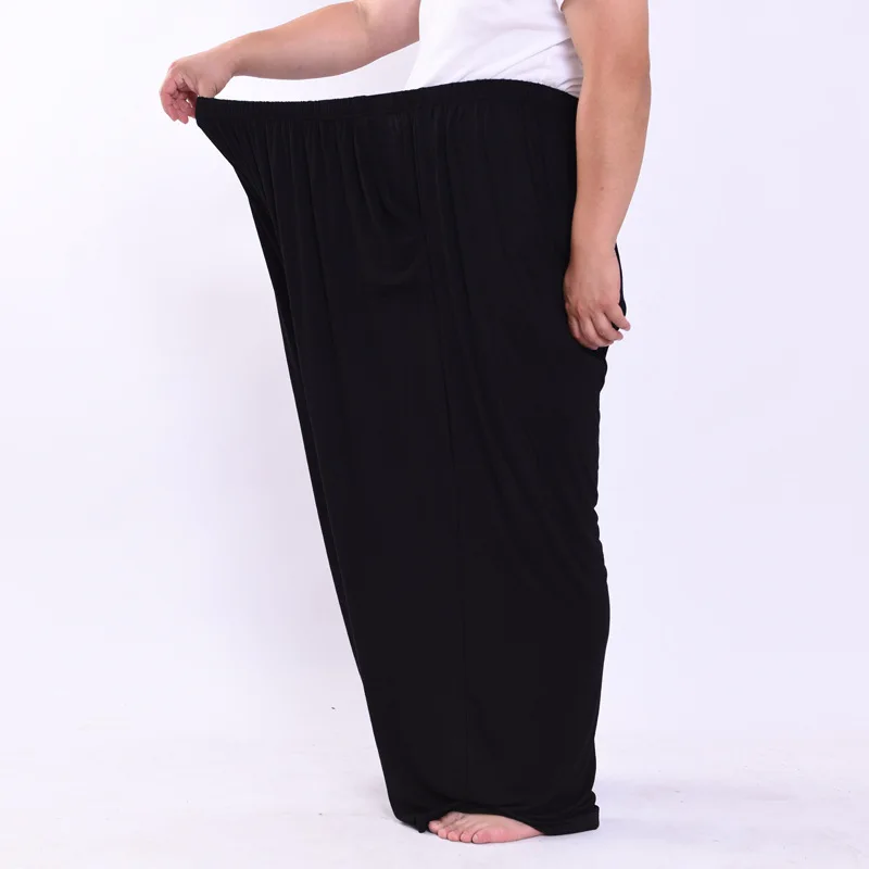 Men\'s big pants 260KG plus size 15XL 16XL loose stretch large size 66 60 62 summer casual pants black 50 52 54 56 58