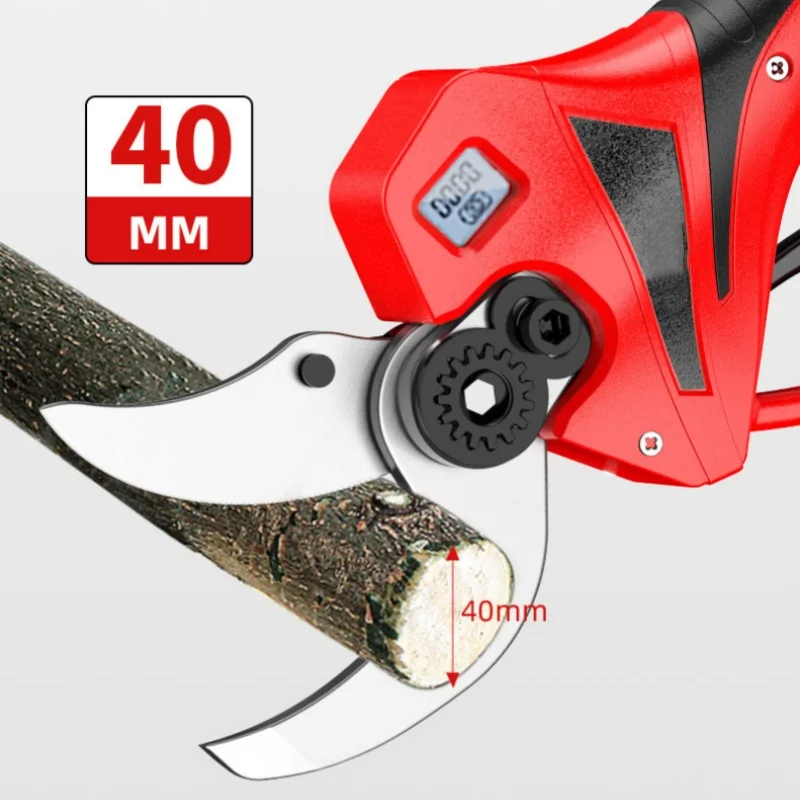40mm Brushless Electric Pruning Shear 2 Gears Cordless Electric Scissors Fruit Tree Bonsai Garden Cutter For Makita Battery Pin