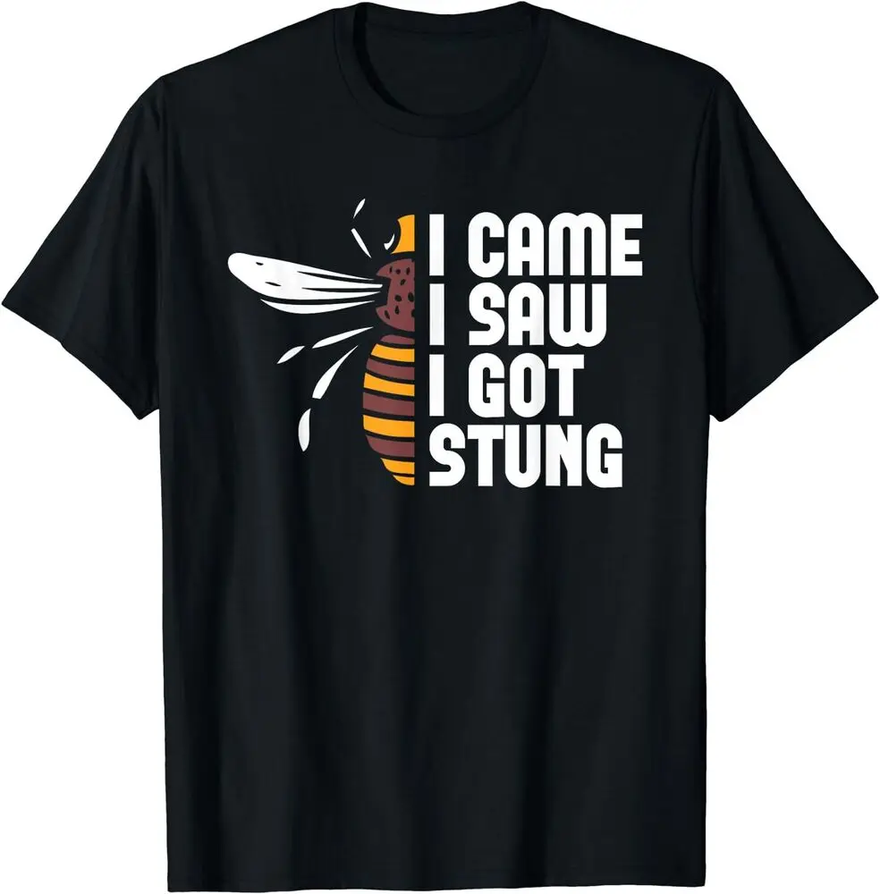 Beekeeper Bees Beekeeping I Came I Saw I Got Stung T-Shirt For Men Clothing Women Tees Y2K Tops Unisex Summer Short Sleeve