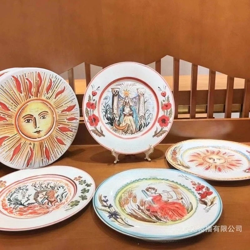 

Hand-painted Creative Ceramic Steak Plate Combination Western Plates Home Dining Exquisite Tableware