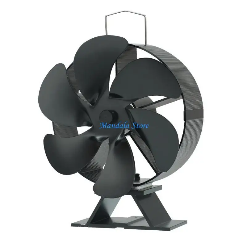 Ventilador horno U2JC, 6 aspas alimentadas por calor, ventiladores para hogar silenciosos, no requiere electricidad, ahorro