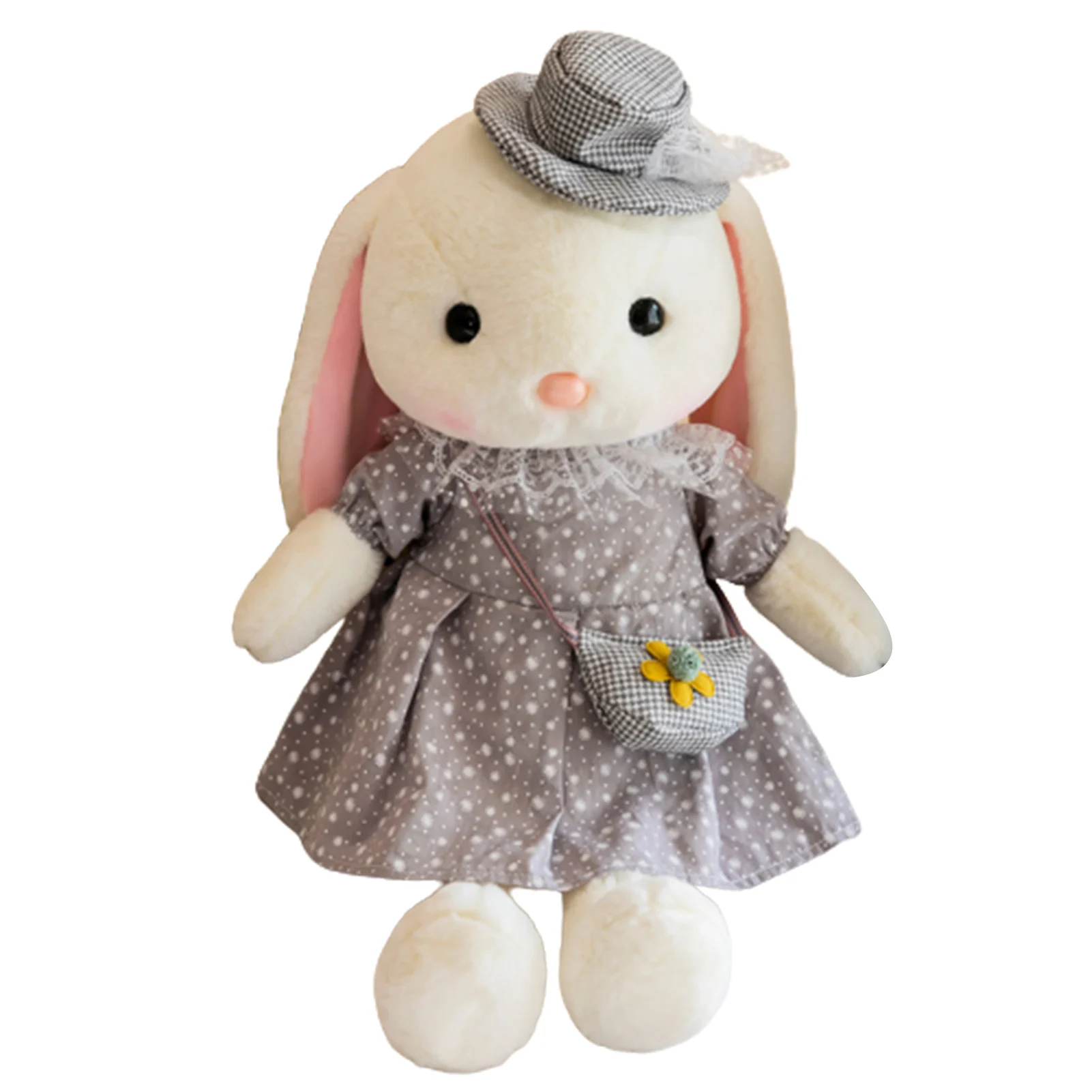 

Plush Rabbit Toy With Crossbody Bag & Cute Cap Cuddly Animal Toys Gift For Girls