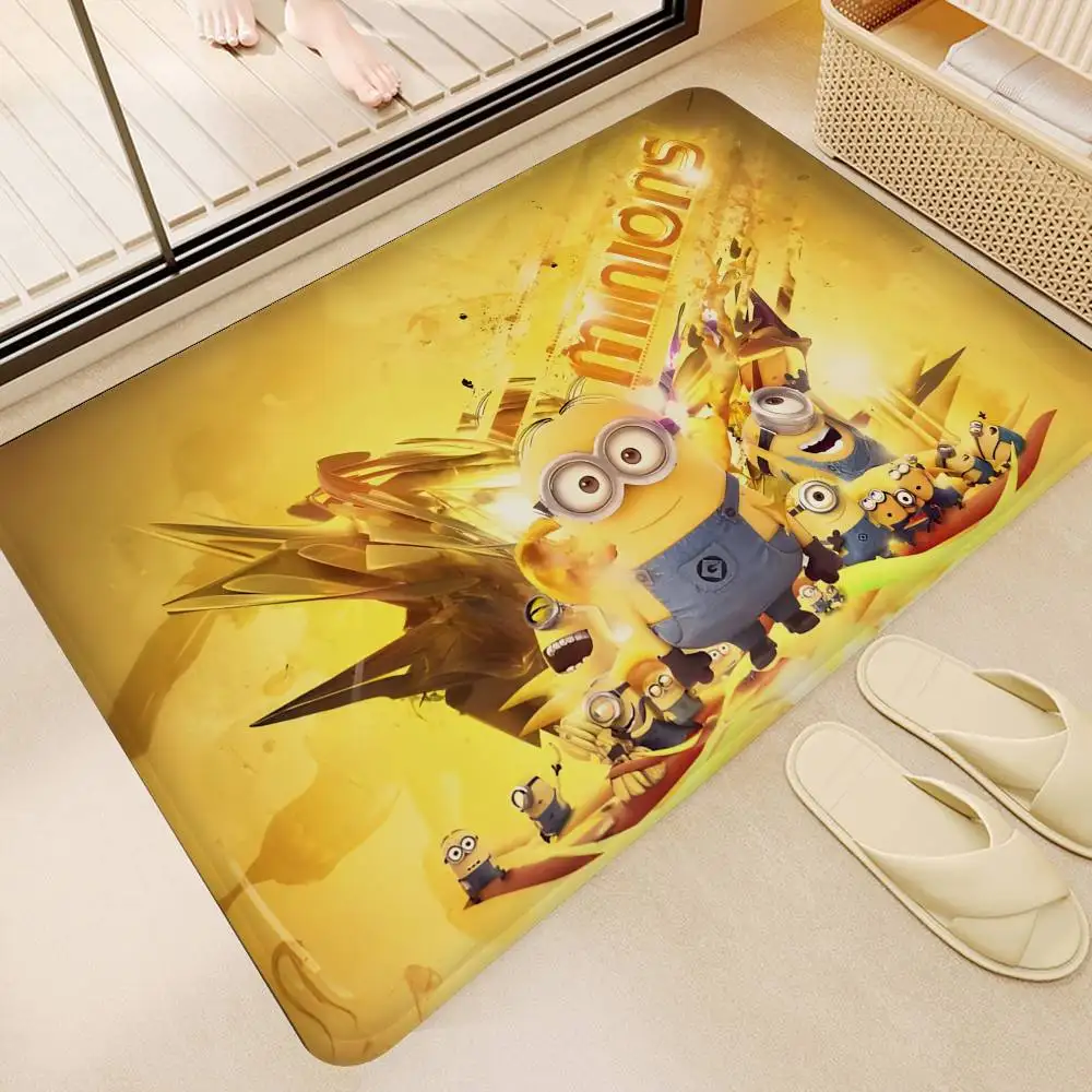Cartoon Movie M-Minions Bathroom Mat Anti-slip Absorb Water Long Strip Cushion Bedroon Mat Welcome Doormat