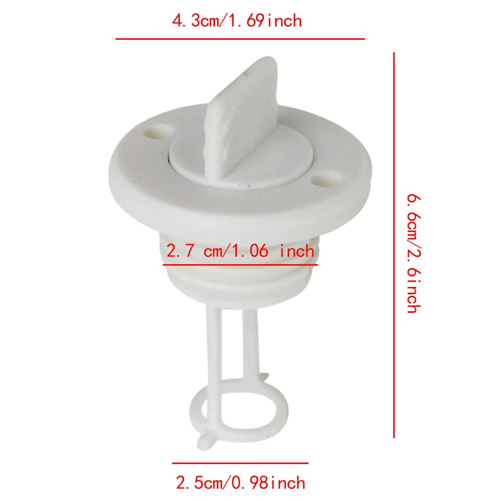 จุกปิดท่อระบายน้ำเรือ เหมาะสำหรับท่อระบายน้ำขนาด 1 นิ้ว ปิดผนึกได้ดี อุปกรณ์เสริมระดับมืออาชีพ ขนาด 6.6x4.3 ซม. อะไหล่ทดแทนแบบพกพา ทำจากไนลอน