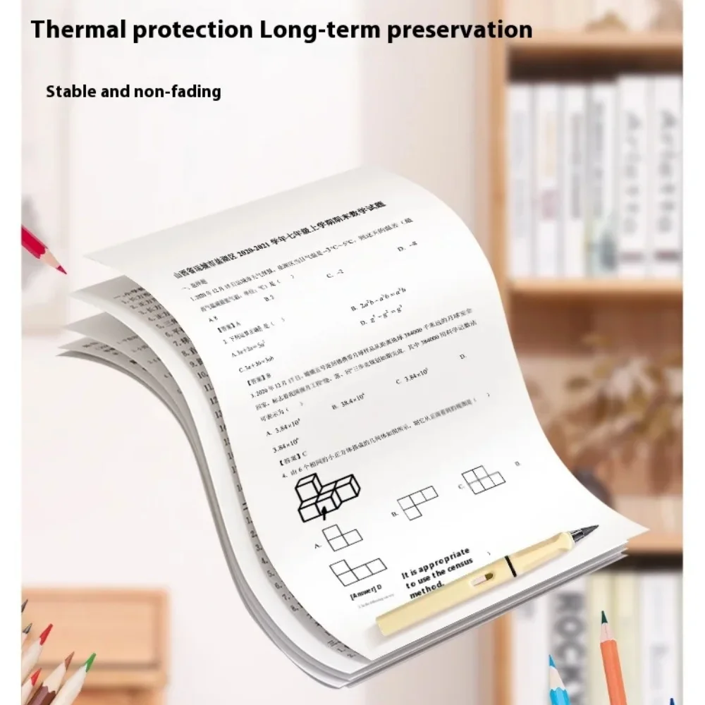 A4 Thermal Paper Quick-Dry Compatible with Printer Suitable for Portable Printers High-Quality Printing Portable Printing Paper