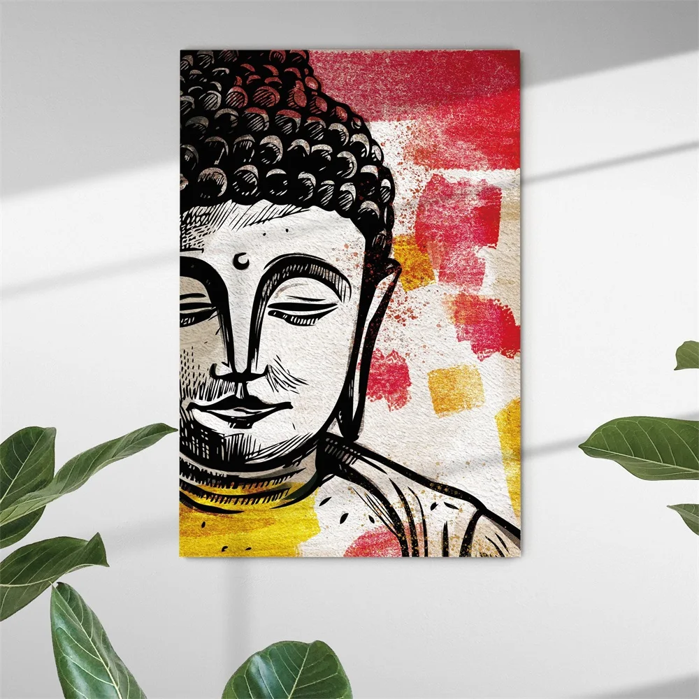 Buddha Mind Canvas Paintings Buddhist Belief Poster Colorful Prints Inspirational Wall Art Picture Living Room Home Decoration